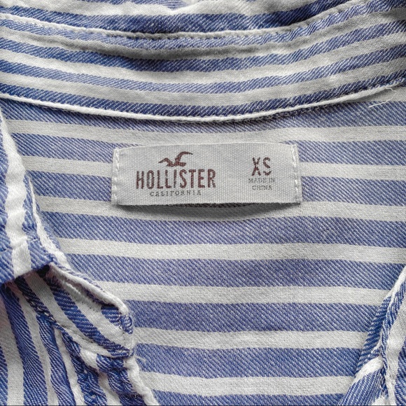 Hollister Blue Stripe Button Down - Picture 3 of 4